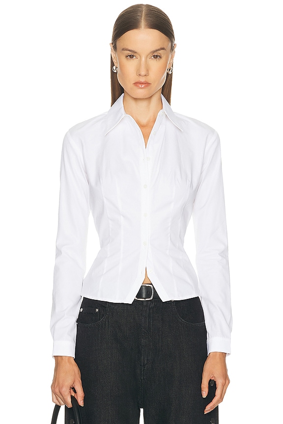Toteme Capri Shirt in White | FWRD