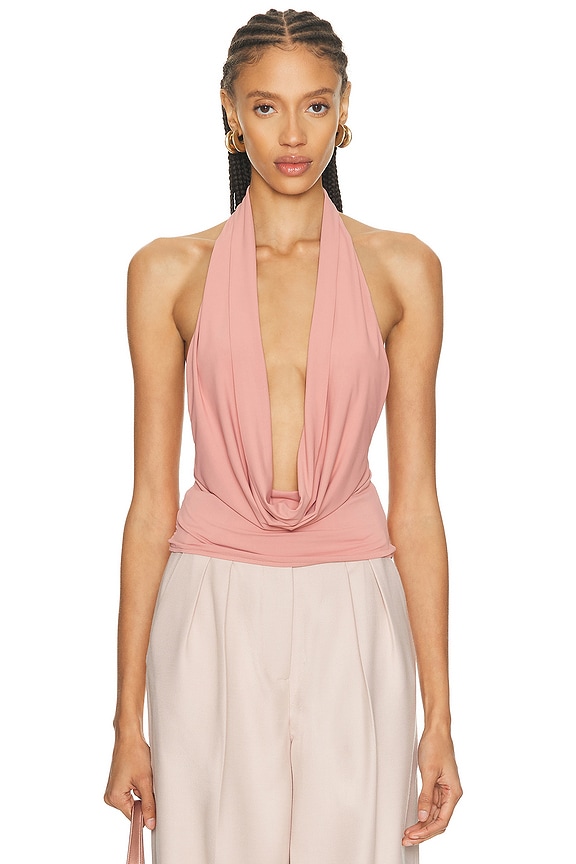 Ganni Mini Boucle Tank Top in Phlox Pink | FWRD