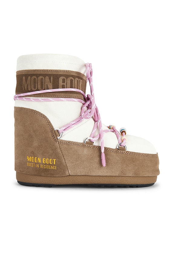 MOON BOOT Icon Low Optical Boot in Black & White | FWRD