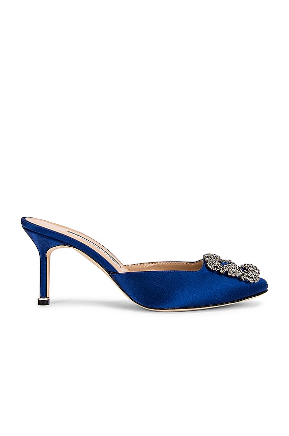 【MANOLO BLAHNI】アイボリーサテンパールディテールパンプス MANOLO BLAHNIK - 希少 ラグジュアリー マノロブラニク MANOLO