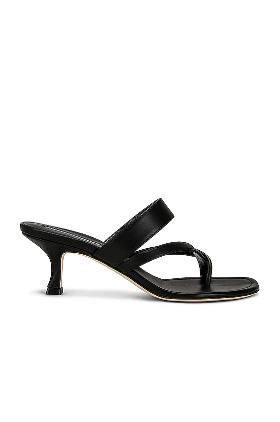 Manolo Blahnik ストレッチサンダル Manolo Blahnik - ゼイル・フィッシャーマン・レザー・サンダル