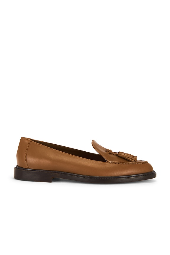 Manolo Blahnik Polonoff Loafer in Medium Brown & Dark Cream | FWRD