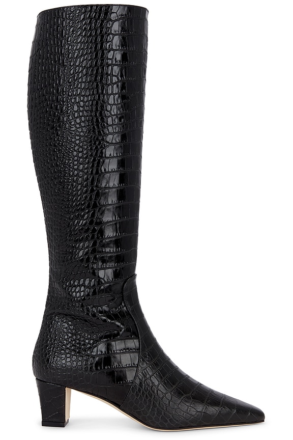 Toteme The Slim Knee High Boot in Black | FWRD