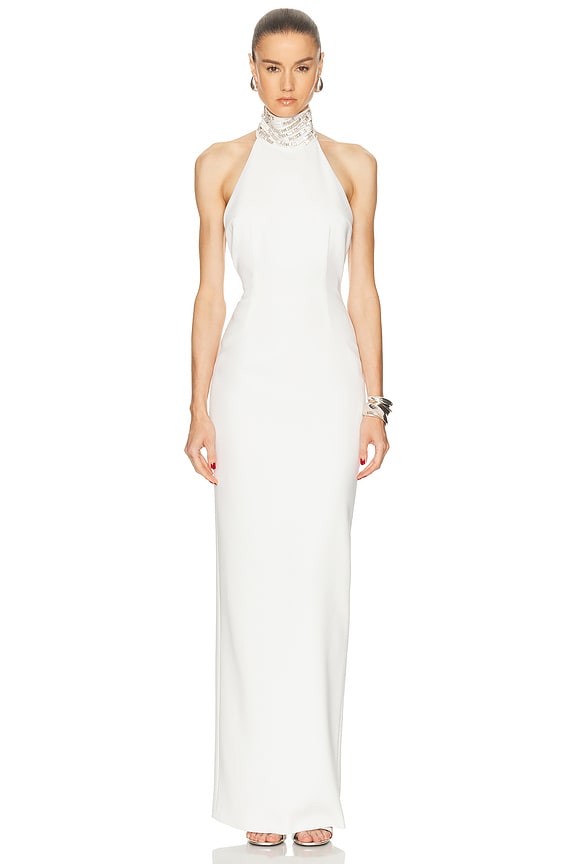 lace halter sheath dress Ignacia White Cotton Lace Halter A-Line Mini Dress