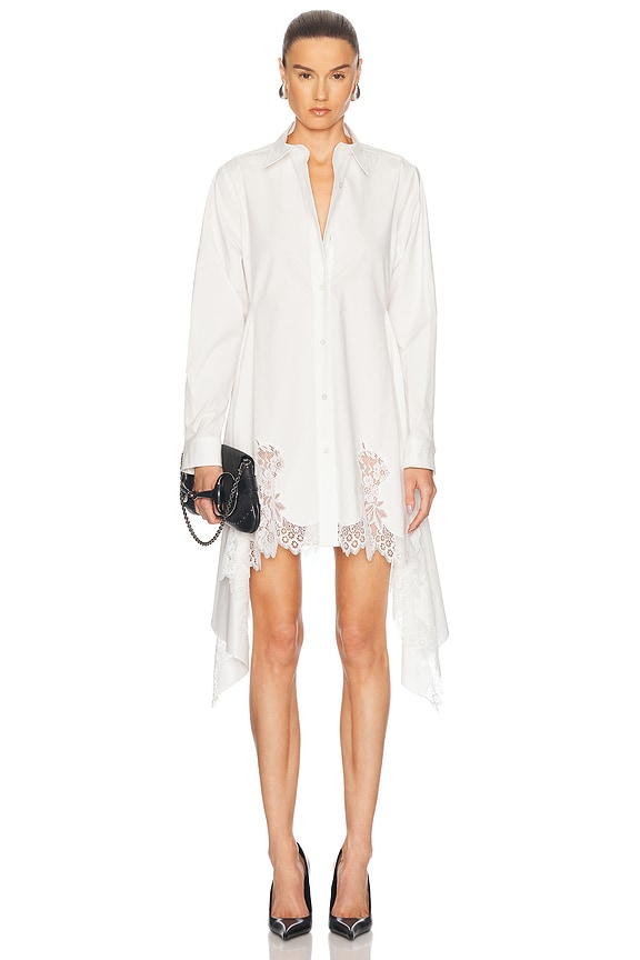 ワンピース SELF-PORTRAIT >> Magnolia Lace Mini Dress SELF-PORTRAIT Magnolia Collared Lace Mini Dress in WHITE