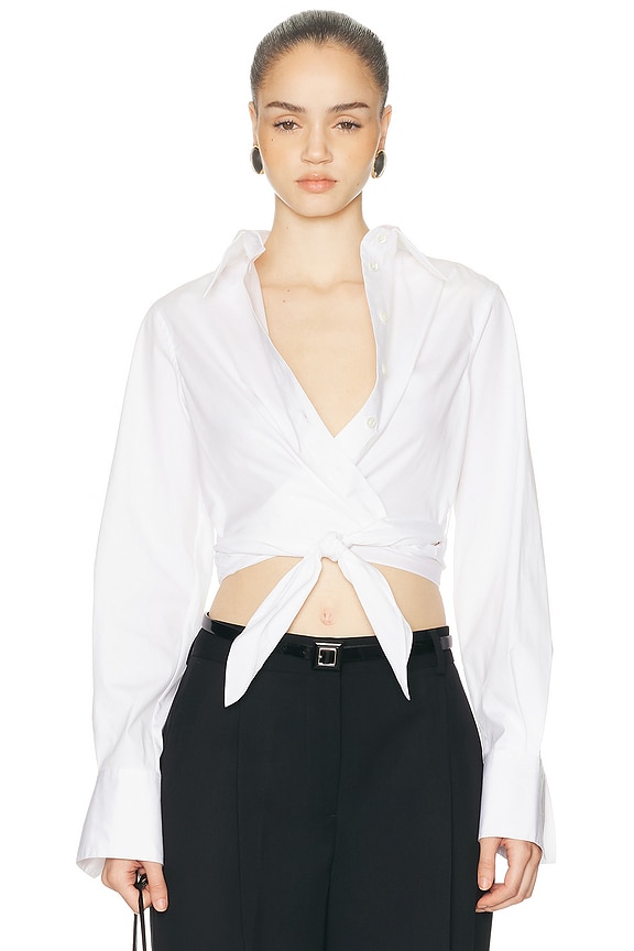 【最終値下げ】ALEXANDER WANG トップス Alexander Wang Wrap Top in White | FWRD