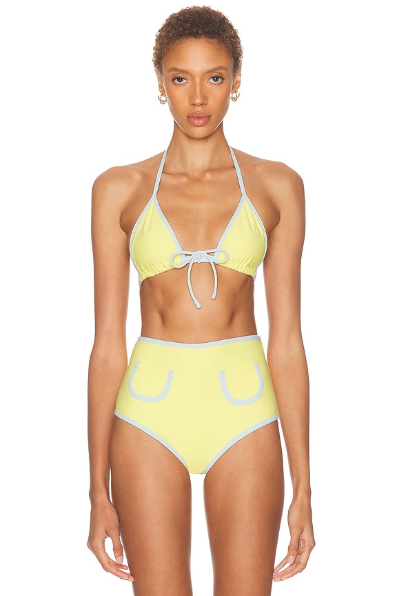 Emilio Pucci Tie Side Bikini Bottom in Corallo & Fuxia | FWRD
