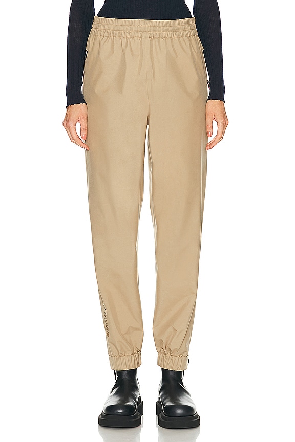Bottega Veneta Dense Cotton Twill Belted Trouser in Sesame