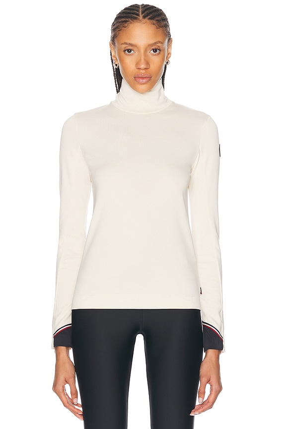 Moncler Grenoble Half Zip Top in White | FWRD