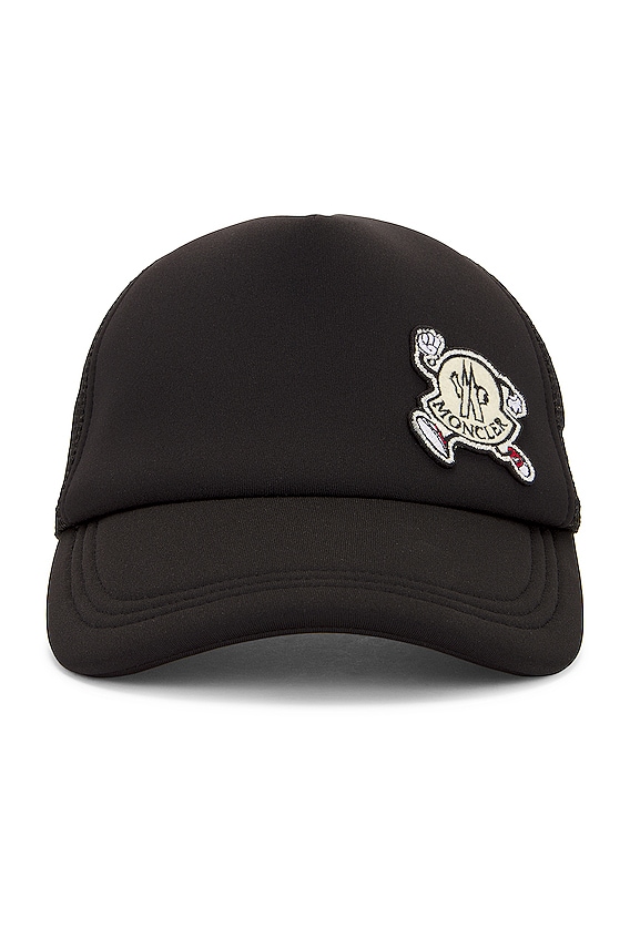 Balenciaga Washed Denim Logo Baseball Cap 'Black/White