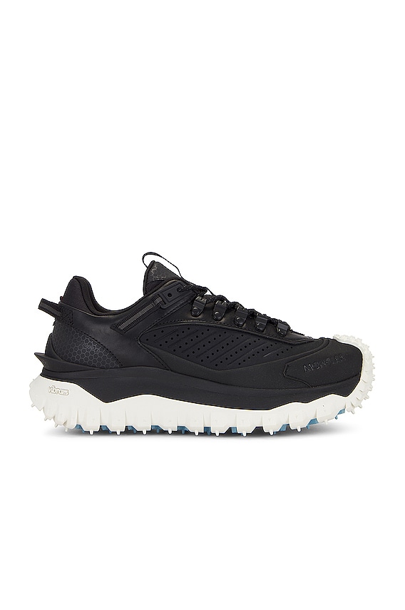 Rick Owens Low Calf Leather Sneaker In Black & Milk in Black