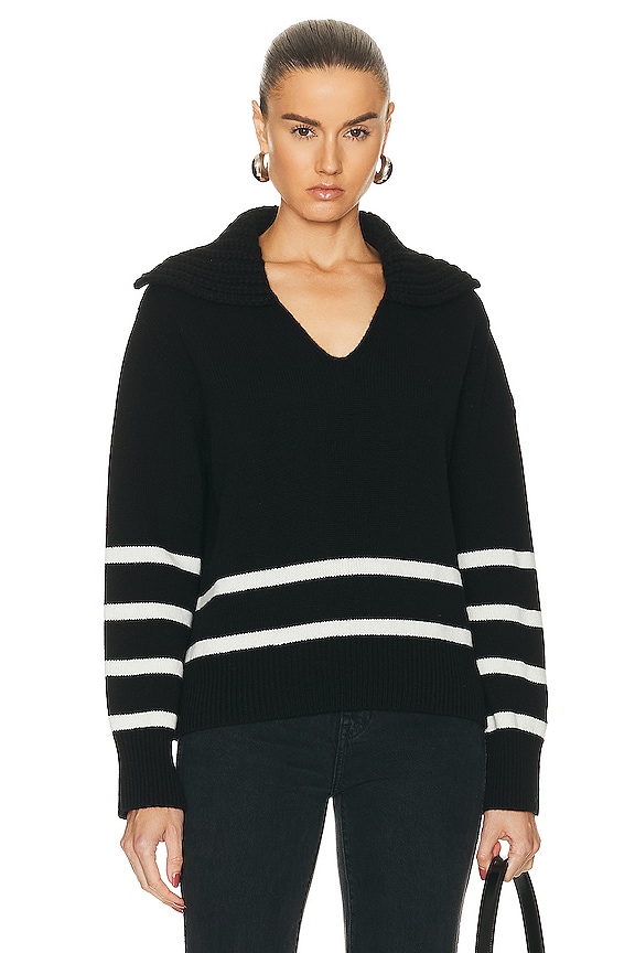 ボトムスその他 Alexander Wang Alexander Wang Sweaters Black Alexander Wang Hybrid Meets Varsity Twist Front Sweater in