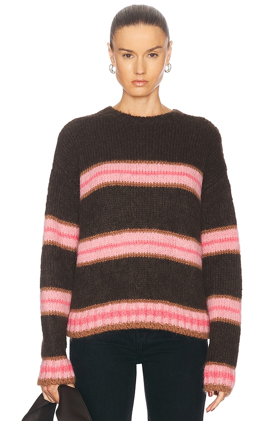 ★Wai Kei★ Multi Stripe See-Through Knit Purple YKBD01KN03- Ravelry: BEWITCHYA Japanese Lace & Cables Jumper pattern by