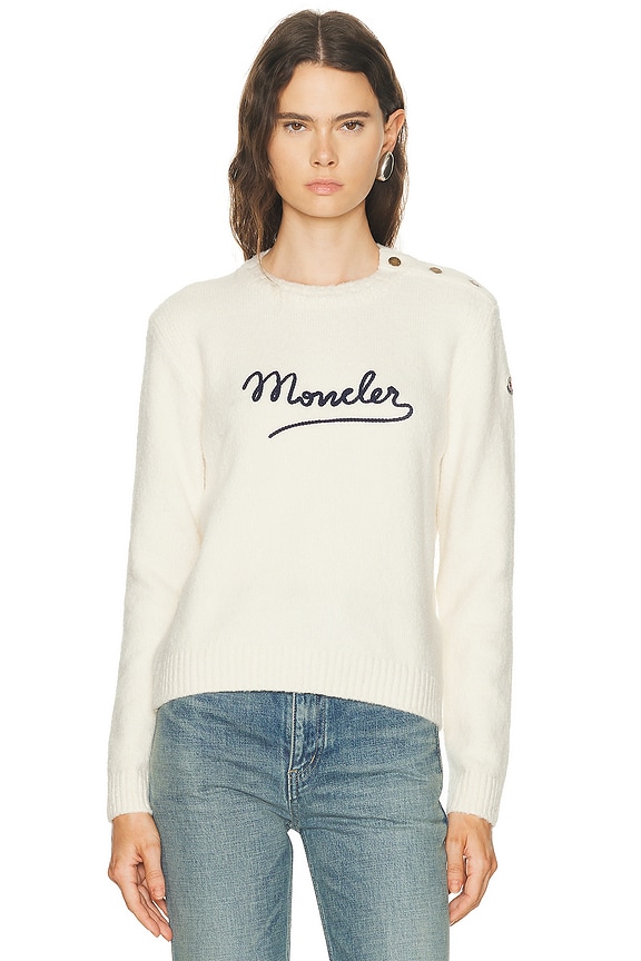 VETEMENTS Zurich Embroidery Sweatshirt in White | FWRD