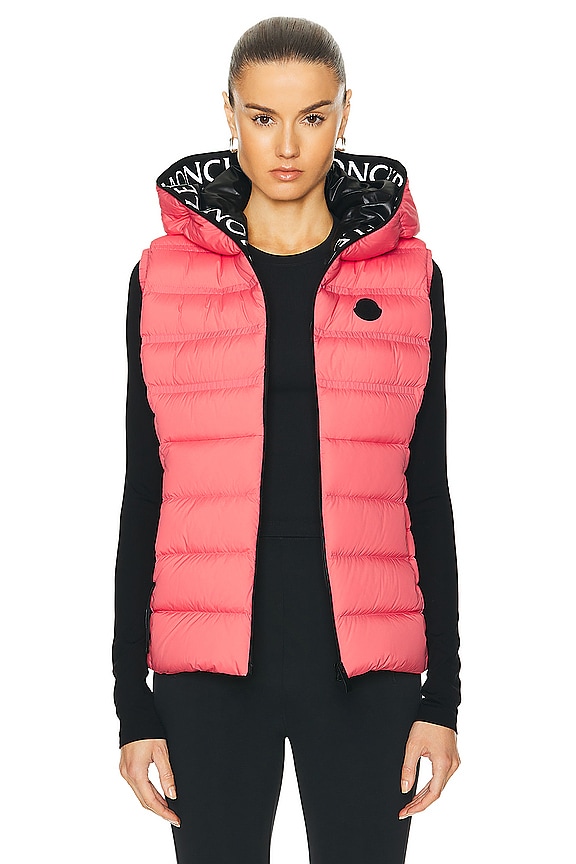 Moncler Ghany Vest in Burgundy | FWRD