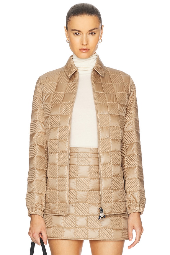 Toteme Quilted Jacket in Saddle Brown | FWRD