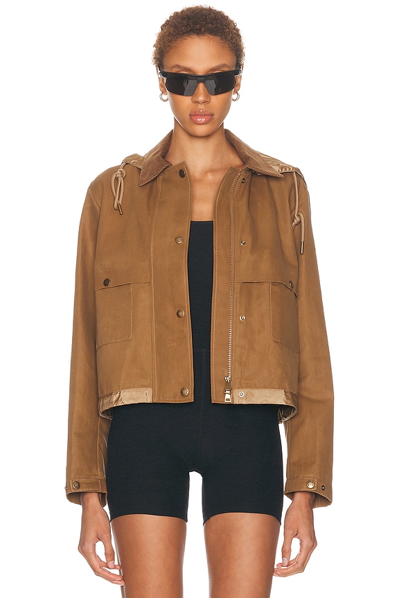 NILI LOTAN Clarisse Suede Jacket in Terracotta | FWRD