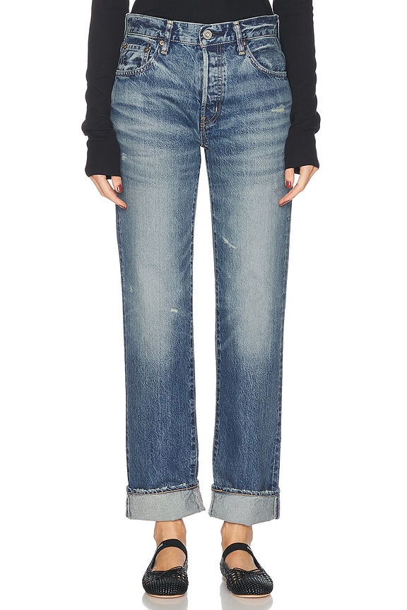 Moussy Vintage Cedarhurst Straight Low in Blue | FWRD