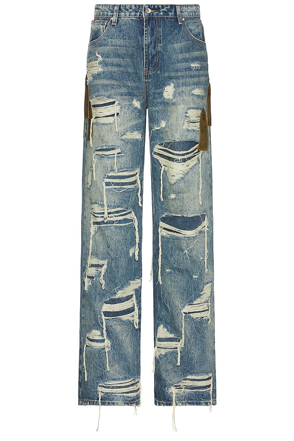 Marni 5 Pocket Straight Denim Jean in Illusion Blue | FWRD Marni 5 Pocket Straight Denim Jean in Illusion Blue | FWRD
