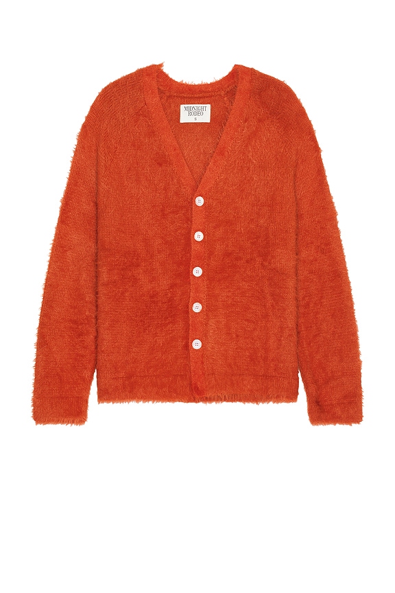 Beams Plus Cardigan Stretch Mohair in Orange | FWRD