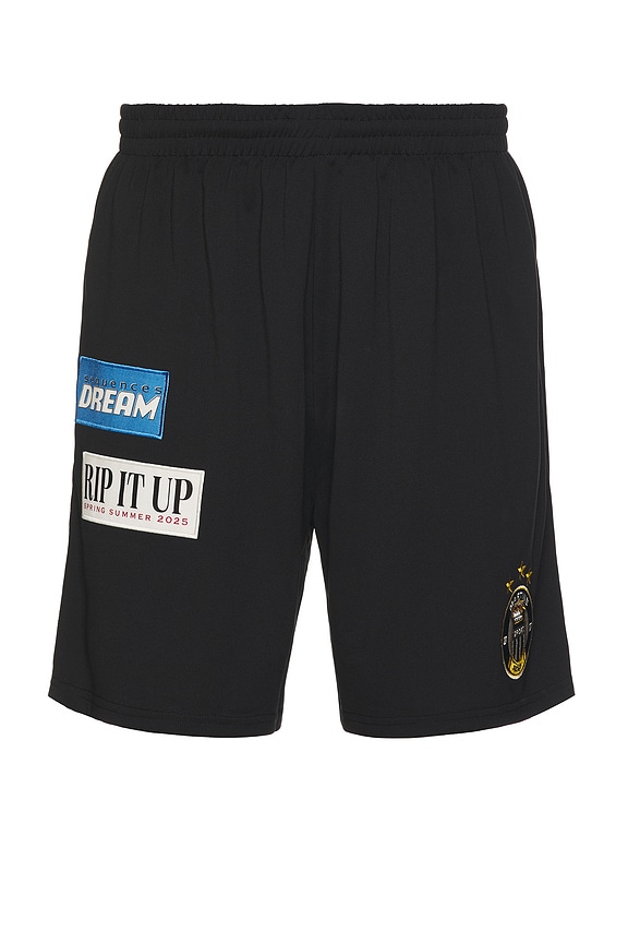 Balenciaga Baggy Shorts in Peach Pitch & Black | FWRD Balenciaga Baggy Shorts in Peach Pitch & Black | FWRD