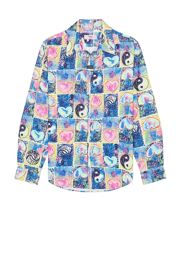 AMIRI アロハ Beverly Hills Hawaiian【L】 Amiri Beverly Hills Hawaiian Shirt in Rainbow | FWRD