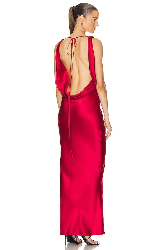 【送料&関税込】Saint Laurent Jersey Dress Saint Laurent Jersey Halterneck Dress in Orange | FWRD