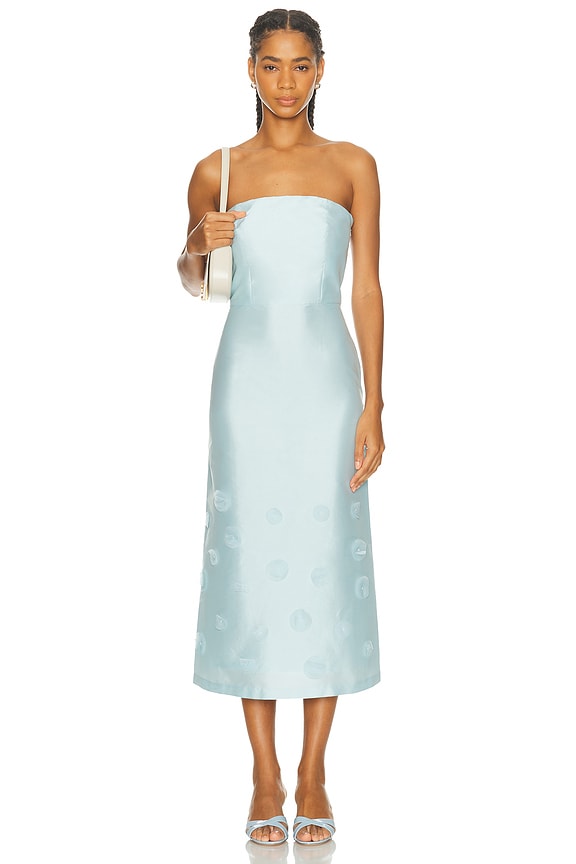saks blue dress PromGirl Sheer-Corset Short Sequin Prom Dress Ice Blue Shimmer / 0 main image 0
