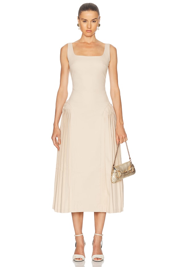 strapless open back dress STAUD, Wells Dress in Cherry, Size 0 main image 0