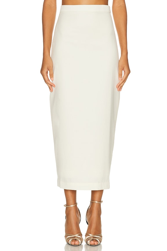 Sportmax Album Skirt in Optical White | FWRD
