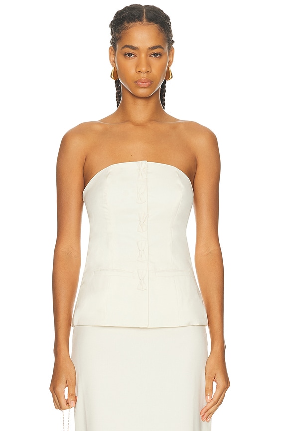 KHAITE Blanche Top in White | FWRD