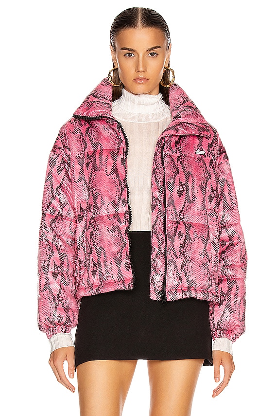 MSGM Snake Print Pant in Fuchsia | FWRD