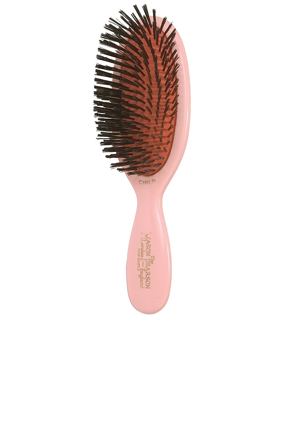 Mason Pearson Pocket Bristle & Nylon Hairbrush in Dark Ruby | FWRD