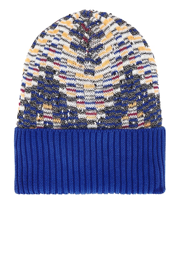 AMIRI Vibrant Orange and Blue Beanie Hat CASHMERE AMIRI BEANIE - ORANGE | Parallel main image 4