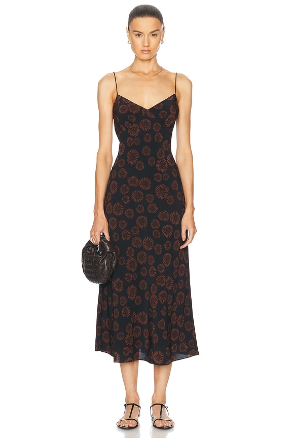 fleur du mal Fil Coupe Slip Dress in Platinum | FWRD