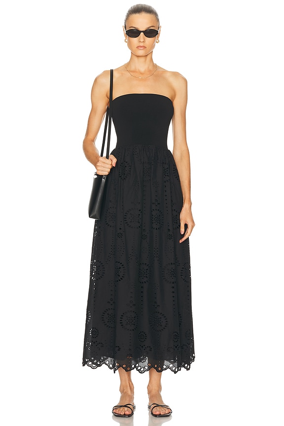 Matteau Strapless Lace Up Dress in Black | FWRD Matteau Strapless Lace Up Dress in Black | FWRD