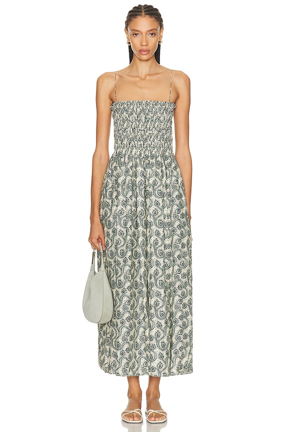 Matteau Tiered Peasant Dress in Golden Primrose | FWRD