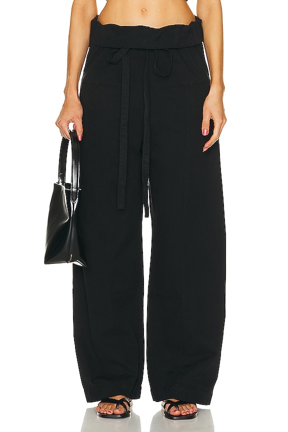 Toteme Cotton Cargo Trouser in Black | FWRD