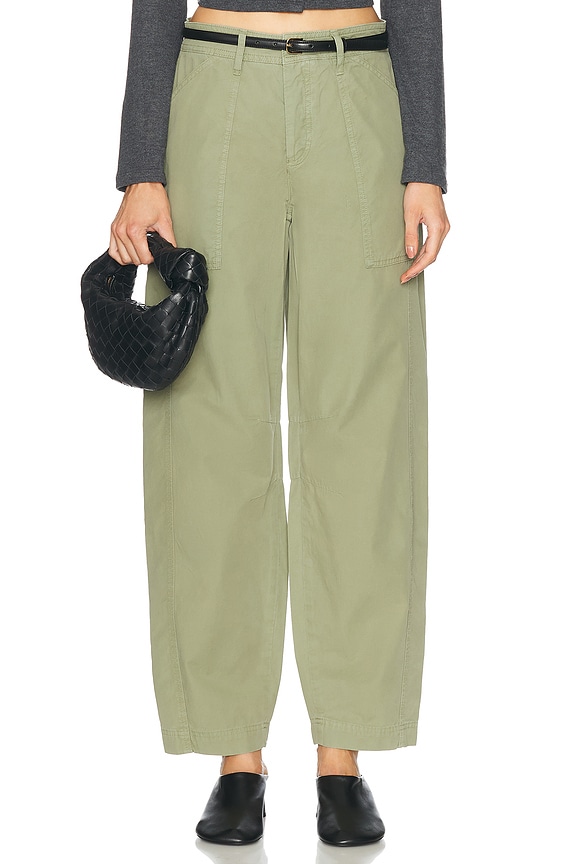 パンツ BURBERRY Woman Pants Green 8077505 Burberry Outlet: pants in cotton satin - Green | Burberry