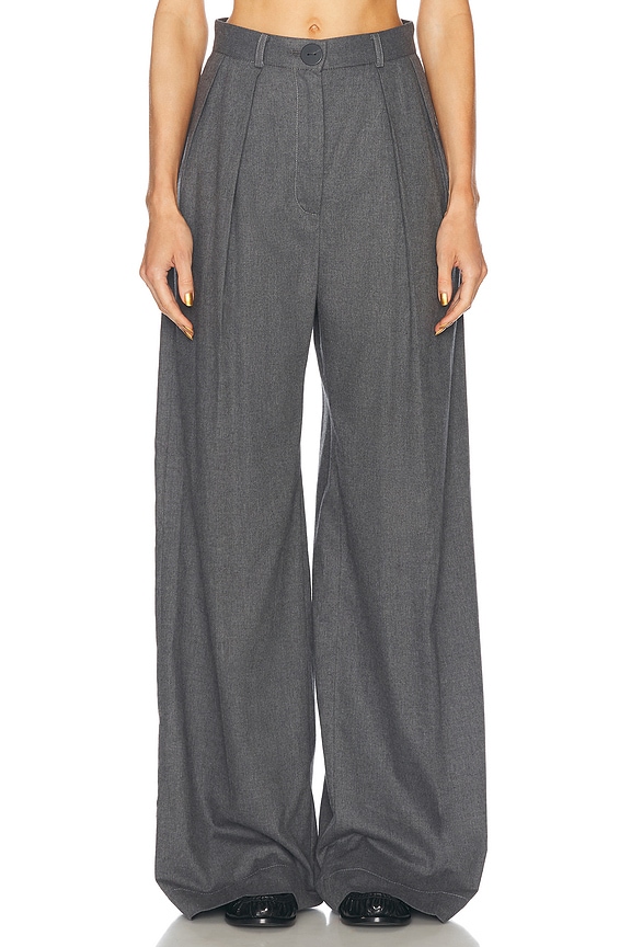 パンツ THE ATTICO Woman Pants Grey 250WCP00034JJF007 876 THE ATTICO Gary Long Pant in Grey | FWRD