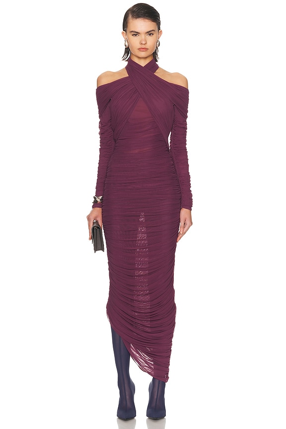 mugler long sleeve dress F/W 1995 Thierry Mugler Sculpted Anatomical Long Sleeve Black Dress