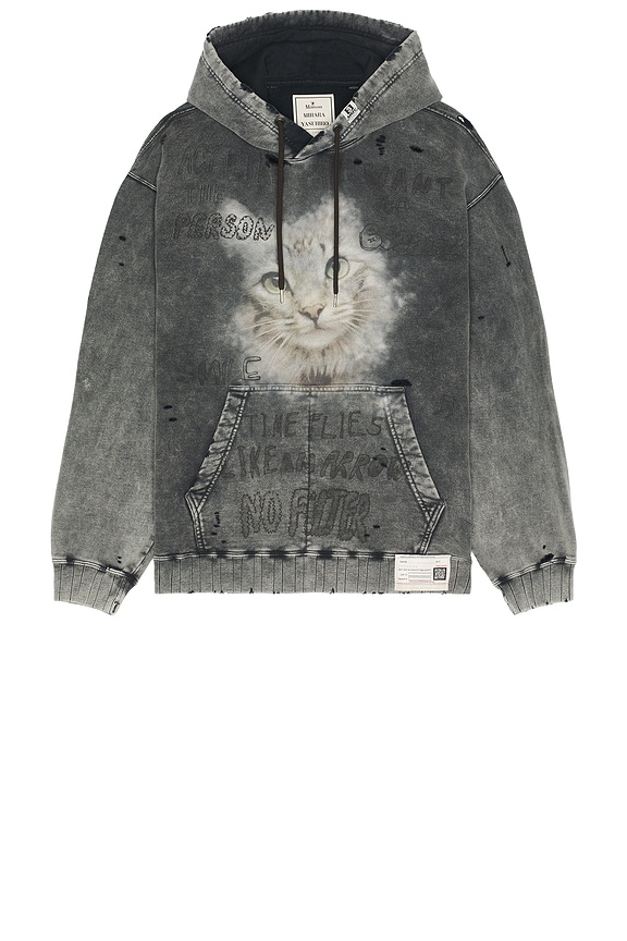 mi　黒/白 Maison MIHARA YASUHIRO Bleached Parka Hoodie in Black | FWRD