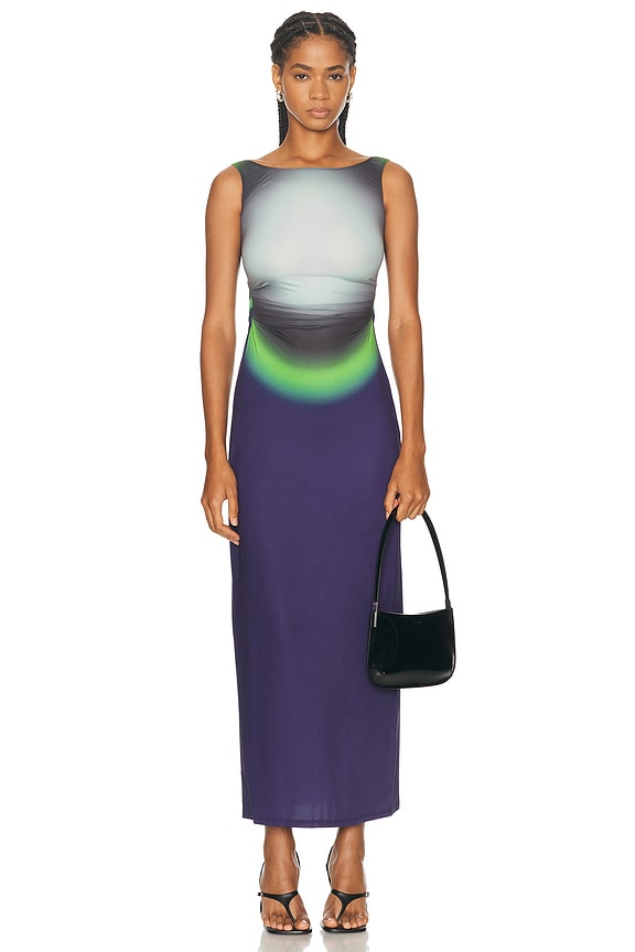 【関税込み】Christopher Esber ミディアムドレス Christopher Esber Framed Drape Slice Dress in Butter | FWRD