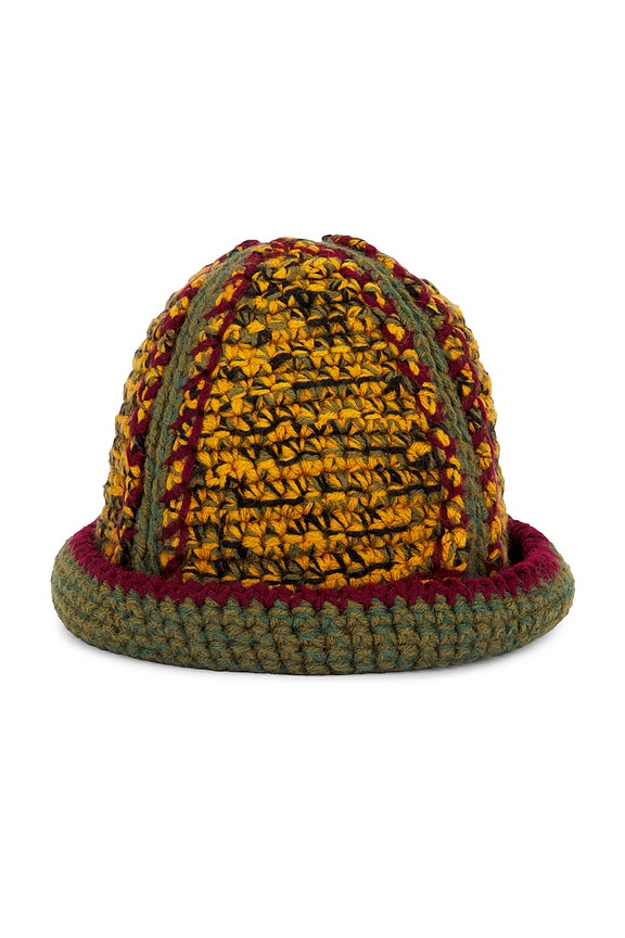 Nicholas Daley Hand Crochet Bucket Hat in Sienna, Mustard