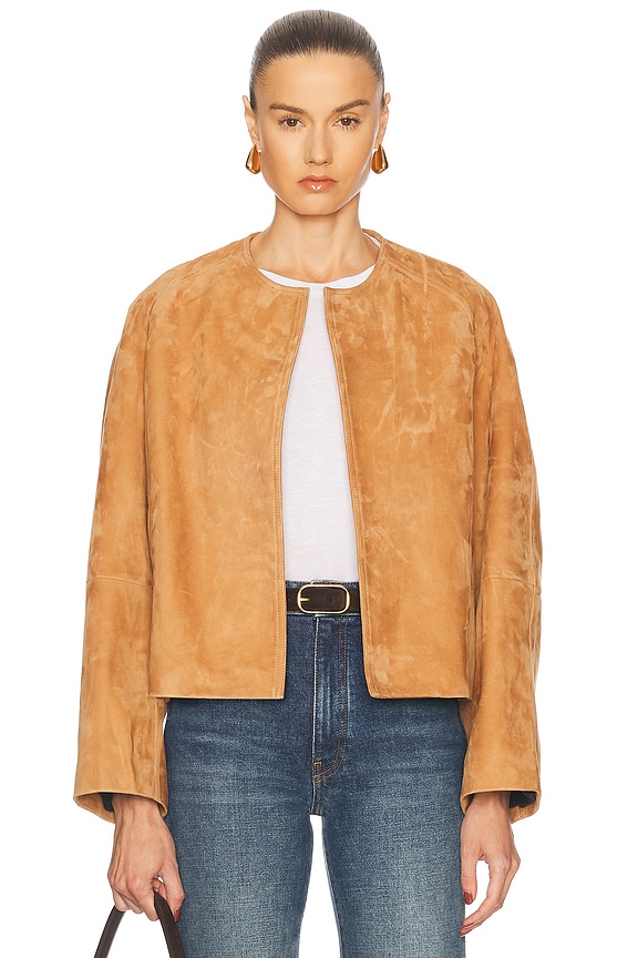 Bottega Veneta Leather Bomber Jacket in Acorn | FWRD Bottega Veneta Leather Bomber Jacket in Acorn | FWRD