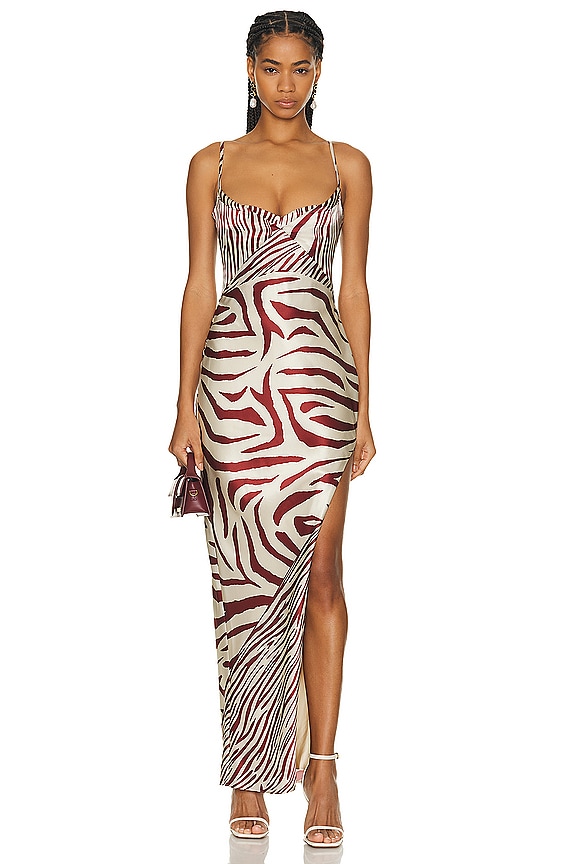 新品同☆定価11.5万 EMILIO PUCCI Frida スカート I40 Emilio Pucci Maxi Dress in Khaki & Fuxia | FWRD