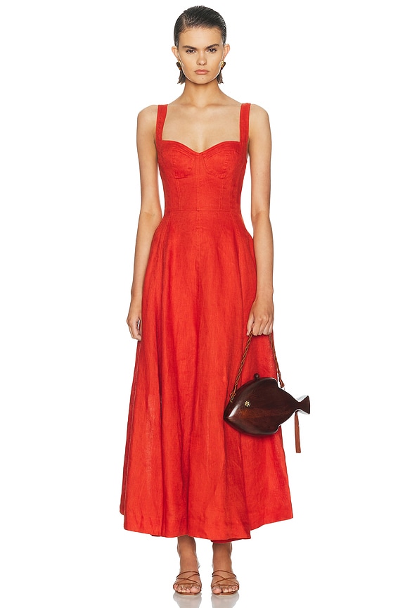 nicholas drenica drop waist corset midi dress Nicholas The Label Dresses