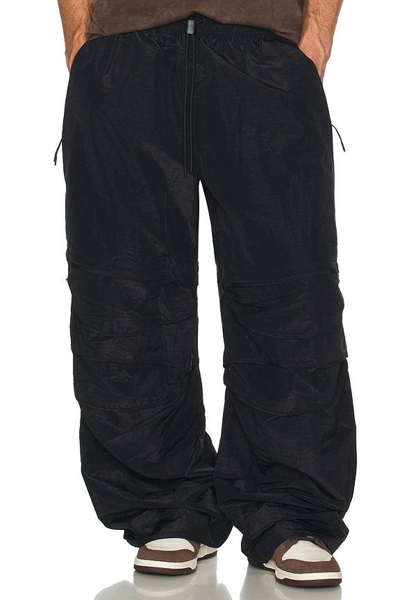 Rick Owens Drawstring Cropped Pant in Black | FWRD