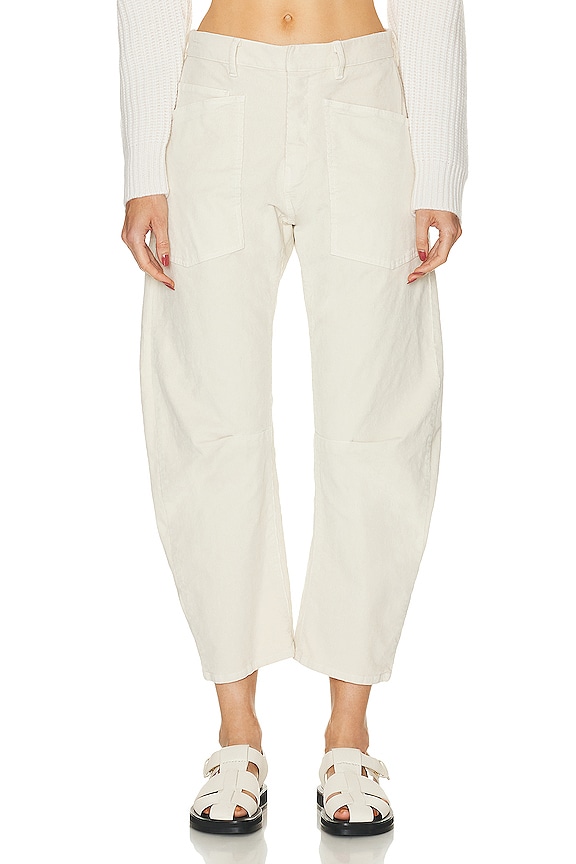 Enza Costa Twill Utility Pant in Off White | FWRD