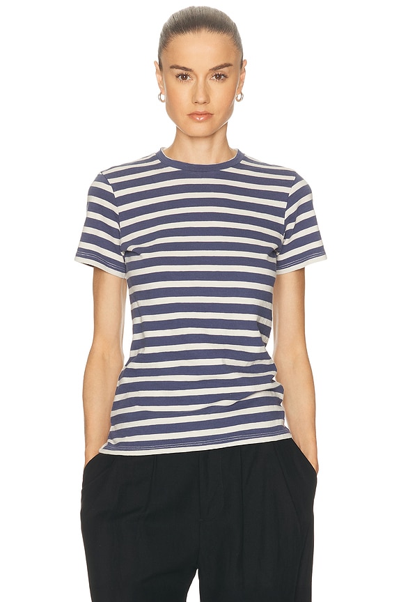 Miu Miu Short Sleeve T-Shirt in Verde, Bian Co, & Azzurro | FWRD